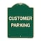Signmission Designer Series Sign-Customer Parking, Green Heavy-Gauge Aluminum, 24" x 18", G-1824-9986 A-DES-G-1824-9986 - alternate 1